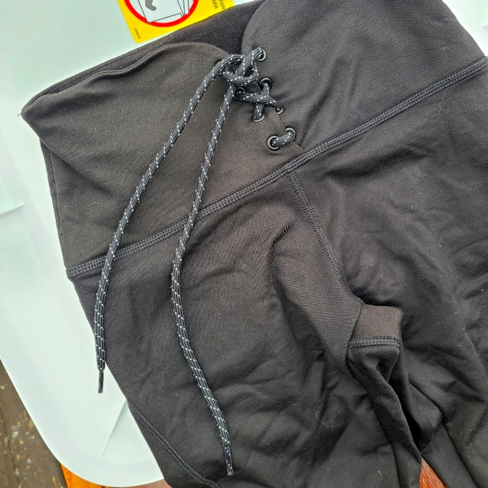 Xs lace-up fleece leggings